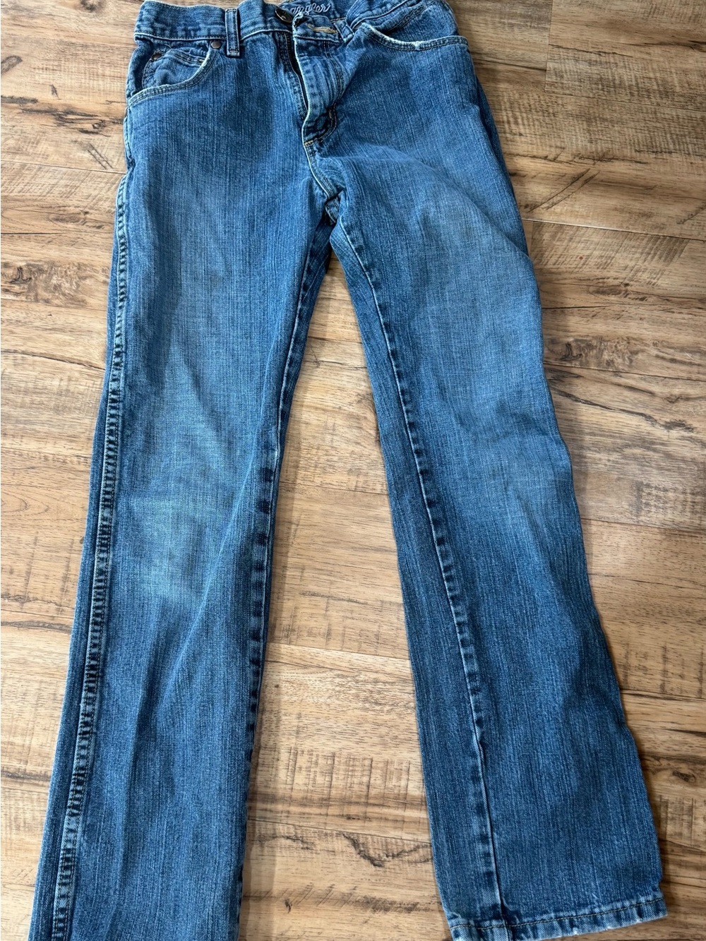 Wrangler Kids Blue Denim Jeans straight leg 16 slim